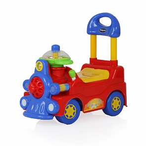 Детская красная каталка со звуковым эффектом Train (Baby Care, 406_Red)